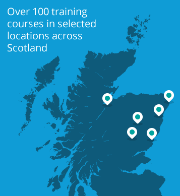 Over 100 training courses in selected locations across Scotland